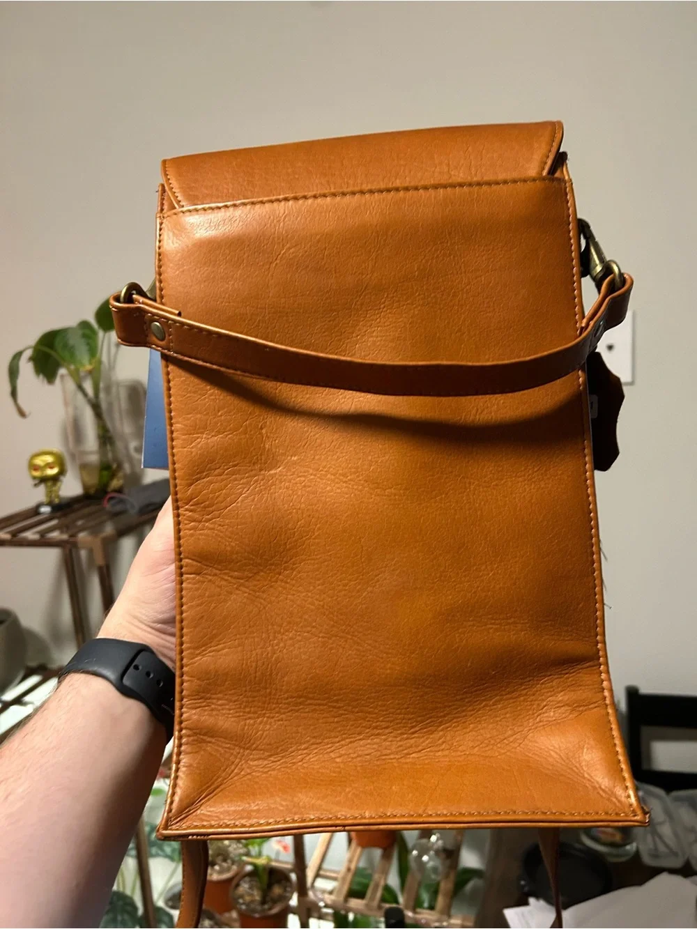 Sarge Leather Co. Men's Crossbody Bag - Tan